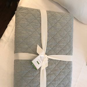 Pottery Barn mineral blue king quilt and sham